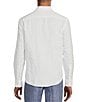 Color:White - Image 2 - Baird McNutt Linen Johnny Collar Textured Popover Shirt