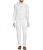 Color:White - Image 3 - Baird McNutt Linen Lucas Pleated Front Carrot Fit Suit Separates Pants