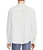 Color:White - Image 2 - Baird McNutt Linen Mandarin Collar Textured Roll-Tab Sleeve Shirt