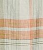 Color:White - Image 4 - Baird McNutt Linen Plaid Popover Long Sleeve Woven Shirt