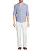 Murano Baird McNutt Linen Relaxed Fit Pleated Front Suit Separates Pants, Color:White - Image 3