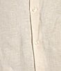 Murano Baird McNutt Linen Slim Fit Solid Long Sleeve Woven Shirt, Color:Beige - Image 4