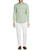 Color:Mint - Image 3 - Baird McNutt Linen Slim Fit Solid Long Sleeve Woven Shirt