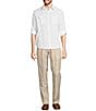 Murano Baird McNutt Linen Solid Long-Sleeve Woven Shirt, Color:White - Image 4