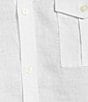 Murano Baird McNutt Linen Solid Long-Sleeve Woven Shirt, Color:White - Image 5