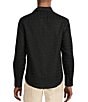 Color:Black - Image 2 - Baird McNutt Johnny Collar Linen Texture Popover Shirt