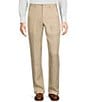 Color:Khaki - Image 1 - Baird McNutt Flat-Front Linen Zac Classic Fit Suit Separates Pants