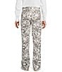Murano Baird McNutt Zac Classic Fit Printed Linen Pants - Image 2
