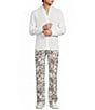 Murano Baird McNutt Zac Classic Fit Printed Linen Pants - Image 3
