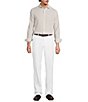 Murano Big & Tall Baird McNutt Linen Classic Fit Solid Long Sleeve Woven Shirt - Image 4