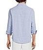 Murano Big & Tall Baird McNutt Linen Classic Fit Solid Long Sleeve Woven Shirt - Image 2