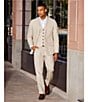 Murano Big & Tall Baird McNutt Linen Zac Classic Fit Flat Front Suit Separates Pants - Image 5