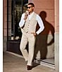 Murano Big & Tall Baird McNutt Linen Zac Classic Fit Flat Front Suit Separates Pants - Image 6