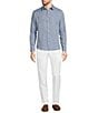 Color:Blue - Image 3 - Big & Tall Baird McNutt Long Sleeve Solid Linen Woven Shirt