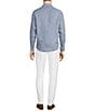 Color:Blue - Image 4 - Big & Tall Baird McNutt Long Sleeve Solid Linen Woven Shirt