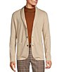 Color:Neutral - Image 1 - Big & Tall Electric Jungle Collection Slim-Fit Knit Cardigan