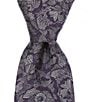 Color:Purple - Image 1 - Big & Tall Etched Flowers 3 1/8#double; Silk Tie