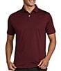 Murano Big & Tall Liquid Luxury Slim Fit Solid Interlock Short Sleeve Polo Shirt, Color:Burgundy - Image 1