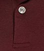 Murano Big & Tall Liquid Luxury Slim Fit Solid Interlock Short Sleeve Polo Shirt, Color:Burgundy - Image 4
