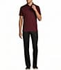 Murano Big & Tall Liquid Luxury Slim Fit Solid Interlock Short Sleeve Polo Shirt - Image 3
