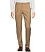 Color:Brown - Image 1 - Big & Tall Lucas Carrot Fit Pleated Pinstriped Pants
