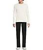 Murano Big & Tall Lux Textured Sweater, Color:Cream - Image 3