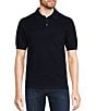 Color:Navy - Image 1 - Big & Tall Slim-Fit Solid Textured Polo Sweater