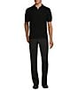 Color:Black - Image 3 - Big & Tall Slim-Fit Solid Textured Polo Sweater