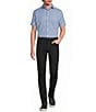 Murano Big & Tall Slim Fit Wave Pattern Performance Stretch Short Sleeve Woven Shirt - Image 3