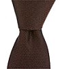 Color:Brown - Image 1 - Big & Tall Solid Textured 3 1/8#double; Silk Tie