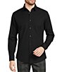 Murano Big & Tall Wardrobe Essentials Solid Long-Sleeve Woven Shirt, Color:Black - Image 1