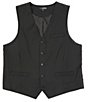 Color:Black - Image 1 - Big & Tall Wardrobe Essentials Suit Separates Twill Vest