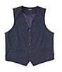 Color:Navy - Image 1 - Big & Tall Wardrobe Essentials Suit Separates Twill Vest