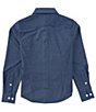Murano Big Boys Long Sleeve Performance Stretch Diamond Print Button-Down Shirt, Color:Navy - Image 2