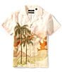 Murano Big Boys Slim Outback Print Camp Shirt, Color:Eggshell - Image 1
