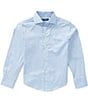 Murano Big Boys Spread Collar Button Down Long Sleeve Sateen Dress Shirt - Image 1