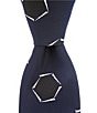 Murano Black Hexagon Narrow Silk Blend Tie - Image 2