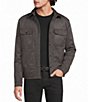 Murano Button Up Faux Suede Trucker Jacket - Image 1