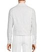 Color:White - Image 2 - Classic Fit Linen Suit Separates Solid Welt Vest