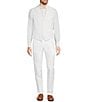 Color:White - Image 3 - Classic Fit Linen Suit Separates Solid Welt Vest