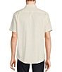 Color:White - Image 2 - Classic Fit Small Diamond Print Dobby Short Sleeve Woven Shirt