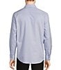 Color:Blue - Image 2 - Classic Fit Square Dobby Long Sleeve Woven Shirt