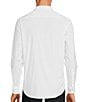 Color:White - Image 2 - Classic Solid Long Sleeve Woven Shirt