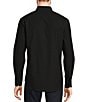Color:Black - Image 2 - Classic Solid Long Sleeve Woven Shirt