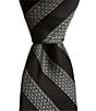 Murano Clayton Redone Stripe 3#double; Narrow Woven Silk Blend Tie - Image 1