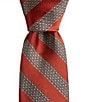 Murano Clayton Redone Stripe 3#double; Narrow Woven Silk Blend Tie - Image 2