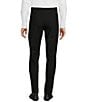 Color:Black - Image 2 - Collezione Alex Slim Fit Performance Bi-Stretch Solid Suit Separates Flat Front Dress Pants