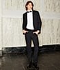 Murano Collezione Alex Slim Fit Performance Bi-Stretch Solid Suit Separates Flat Front Dress Pants, Color:Black - Image 6
