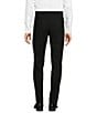 Murano Collezione Alex Slim Fit Performance Bi-Stretch Solid Suit Separates Flat Front Dress Pants, Color:Black - Image 2