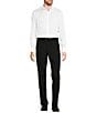 Murano Collezione Alex Slim Fit Performance Bi-Stretch Solid Suit Separates Flat Front Dress Pants, Color:Black - Image 3